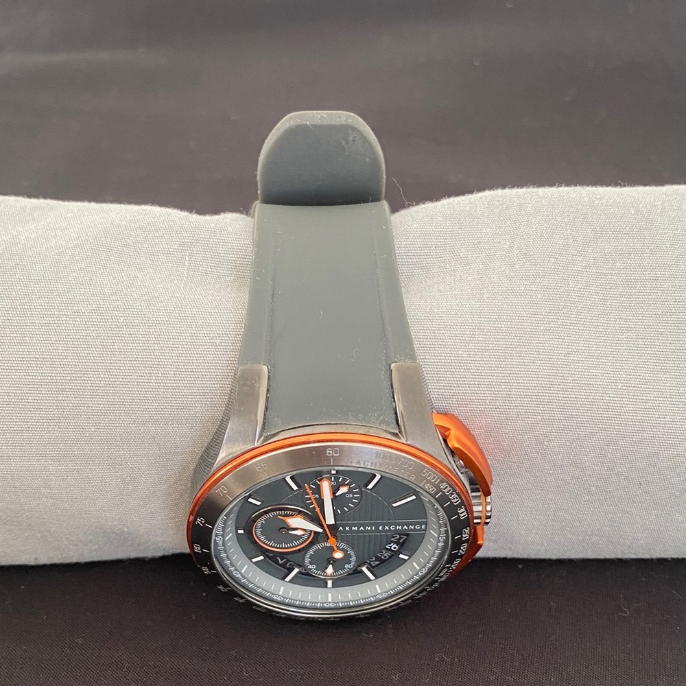 Armani Exchange Black and Orange Chronograph Watch - Picture 3 of 14